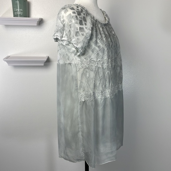 Sheer Short Sleeve Blouse Dress Size Medium - Picture 5 of 10